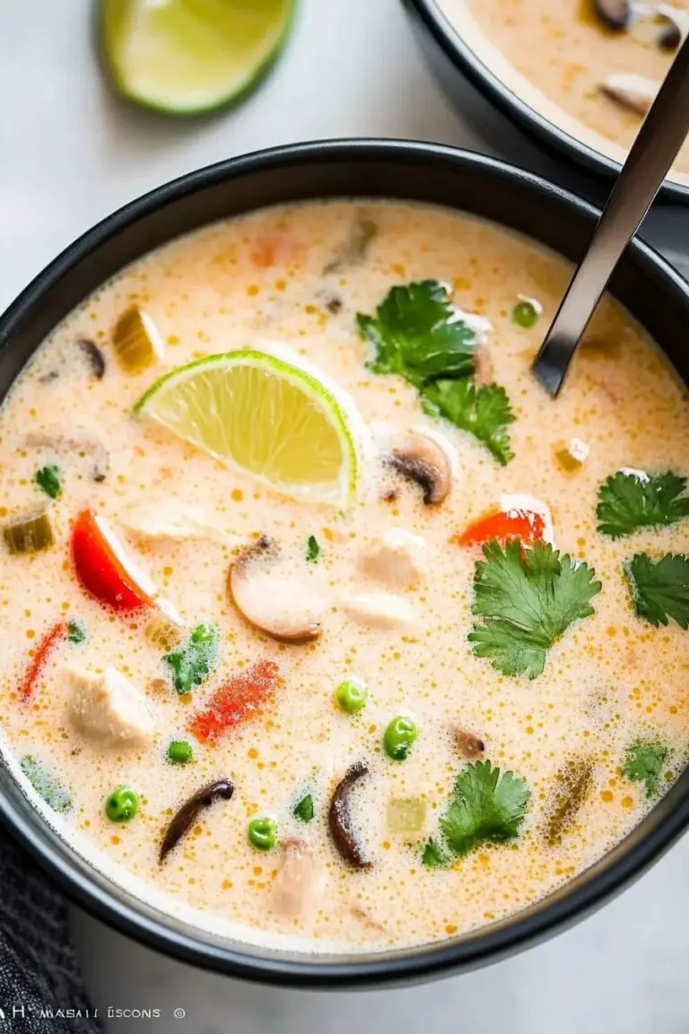 Meilleure soupe Tom Kha Gai de tous les temps (soupe thaïlandaise au poulet et au lait de coco)