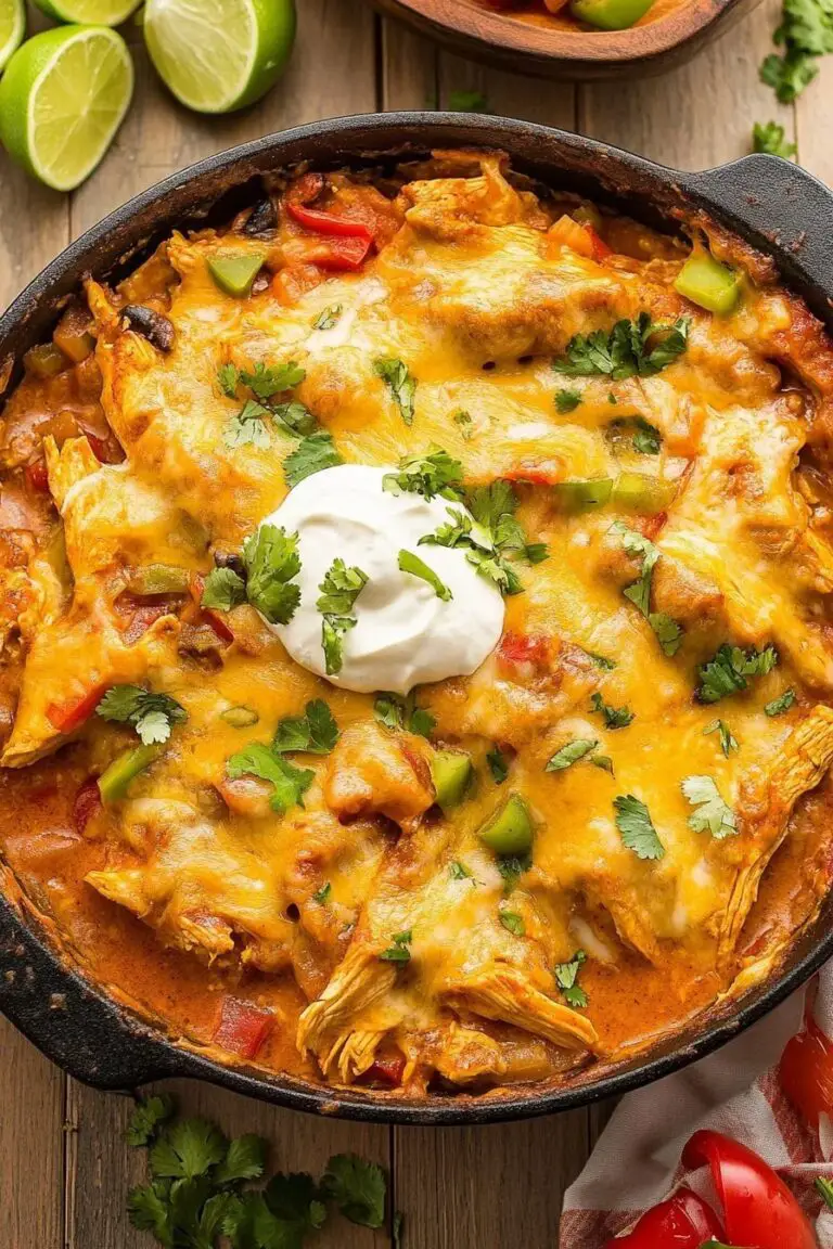 Casserole de fajitas au poulet