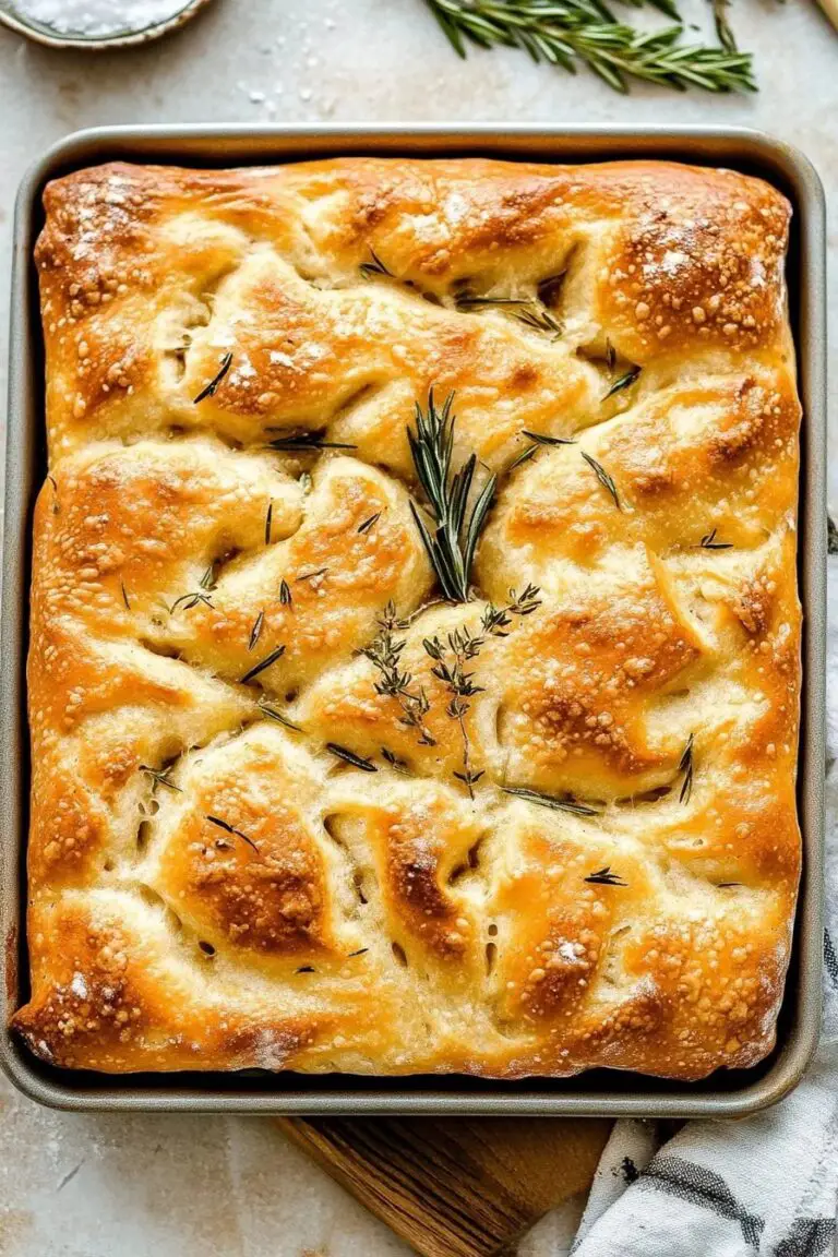 Pain Focaccia sans pétrissage