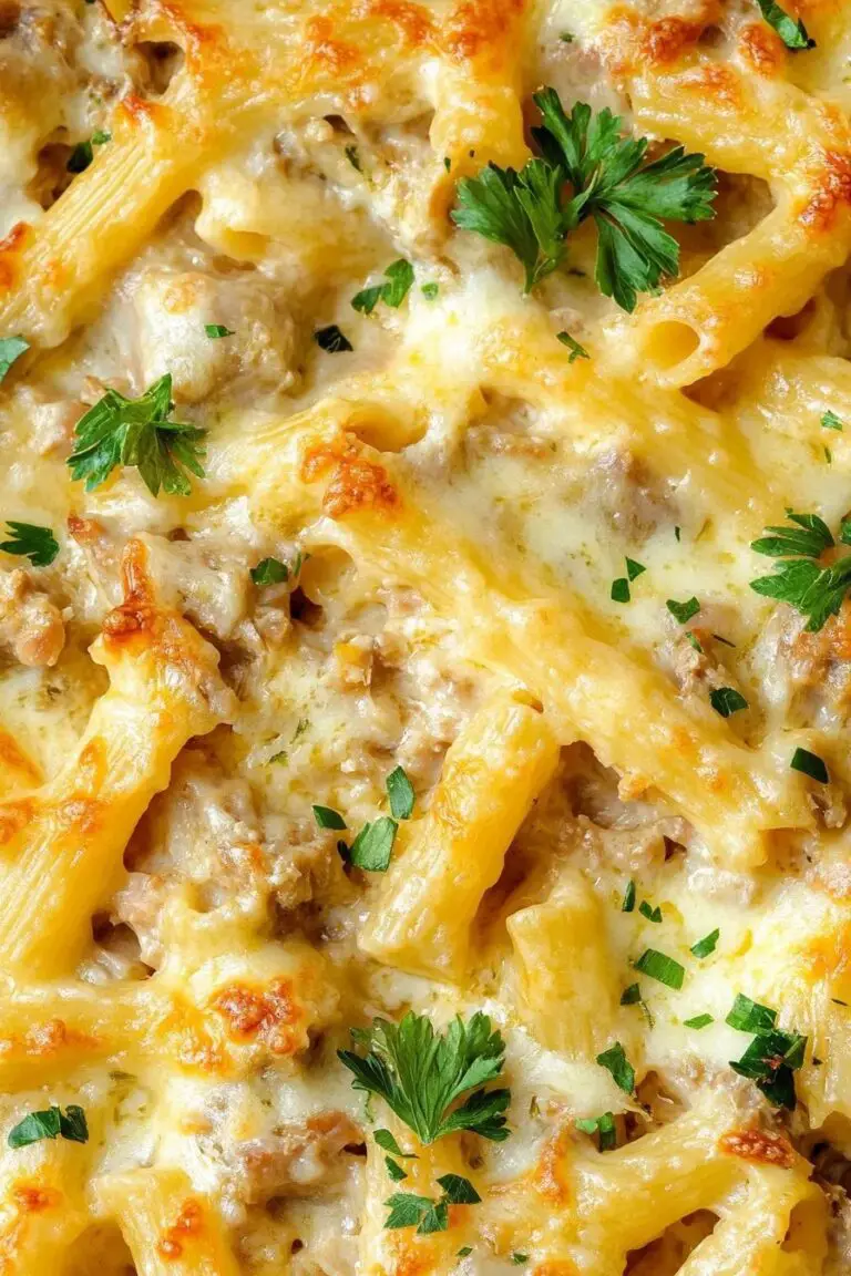 Gratin de pâtes au thon crémeux facile