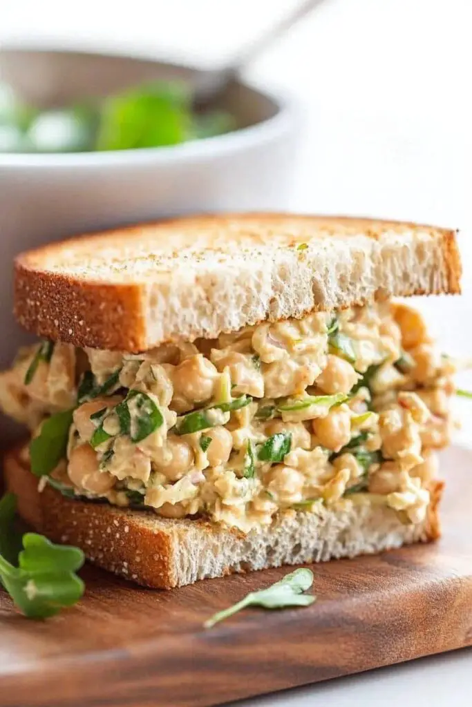 Sandwich au salade de pois chiches