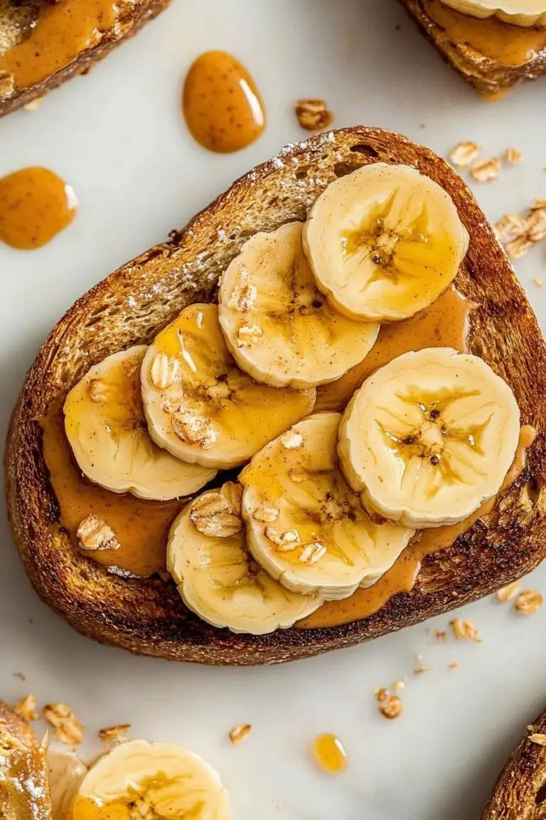 Toast au beurre de cacahuète et à la banane