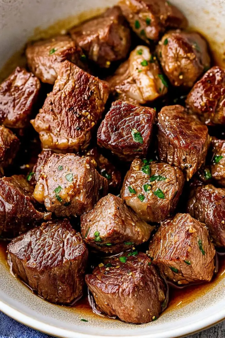 Recette de bouchées de steak au beurre à l’ail