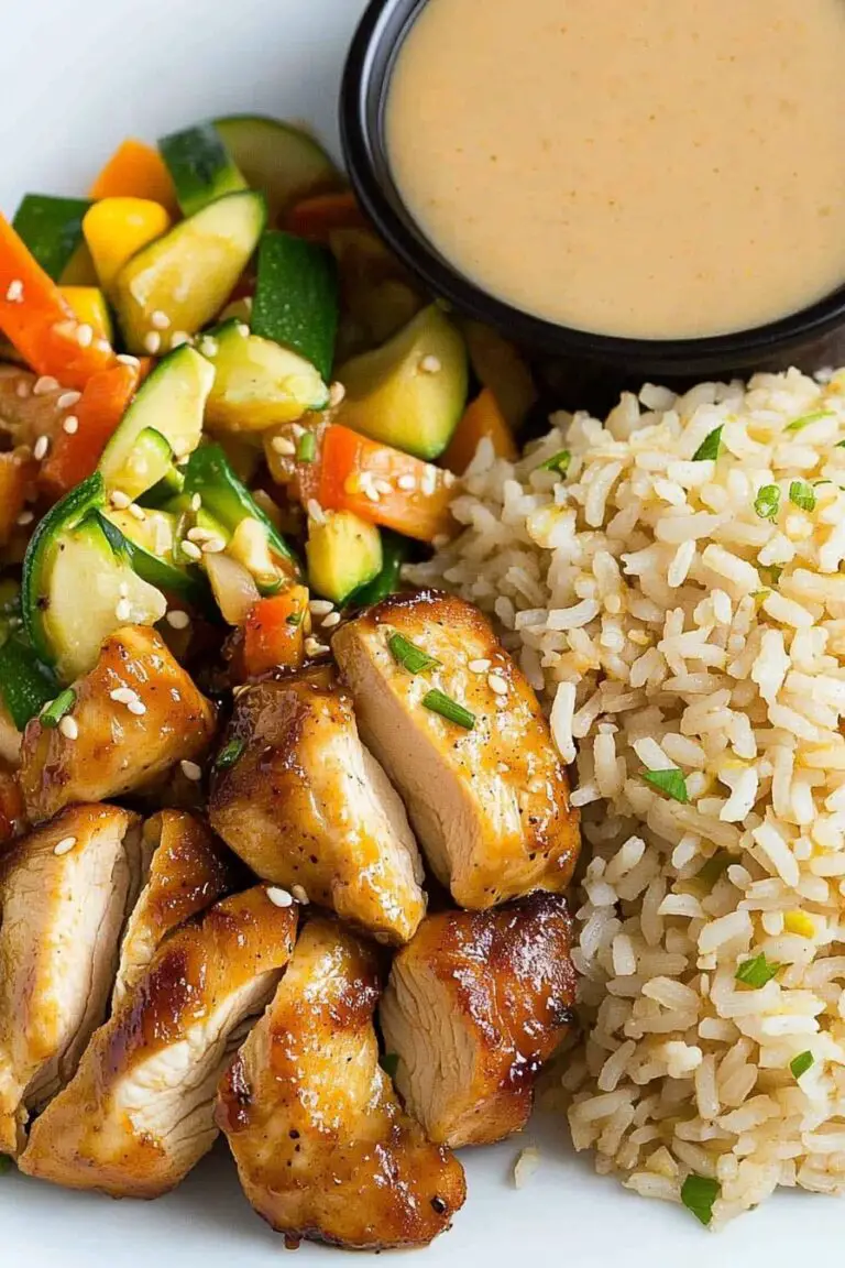 Poulet Hibachi avec Riz Frit et Légumes