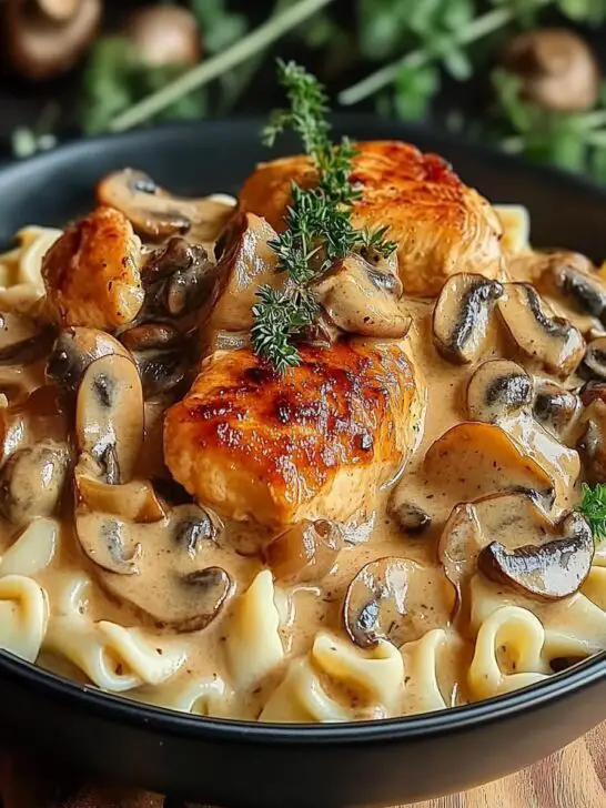 Stroganoff de Poulet aux Champignons