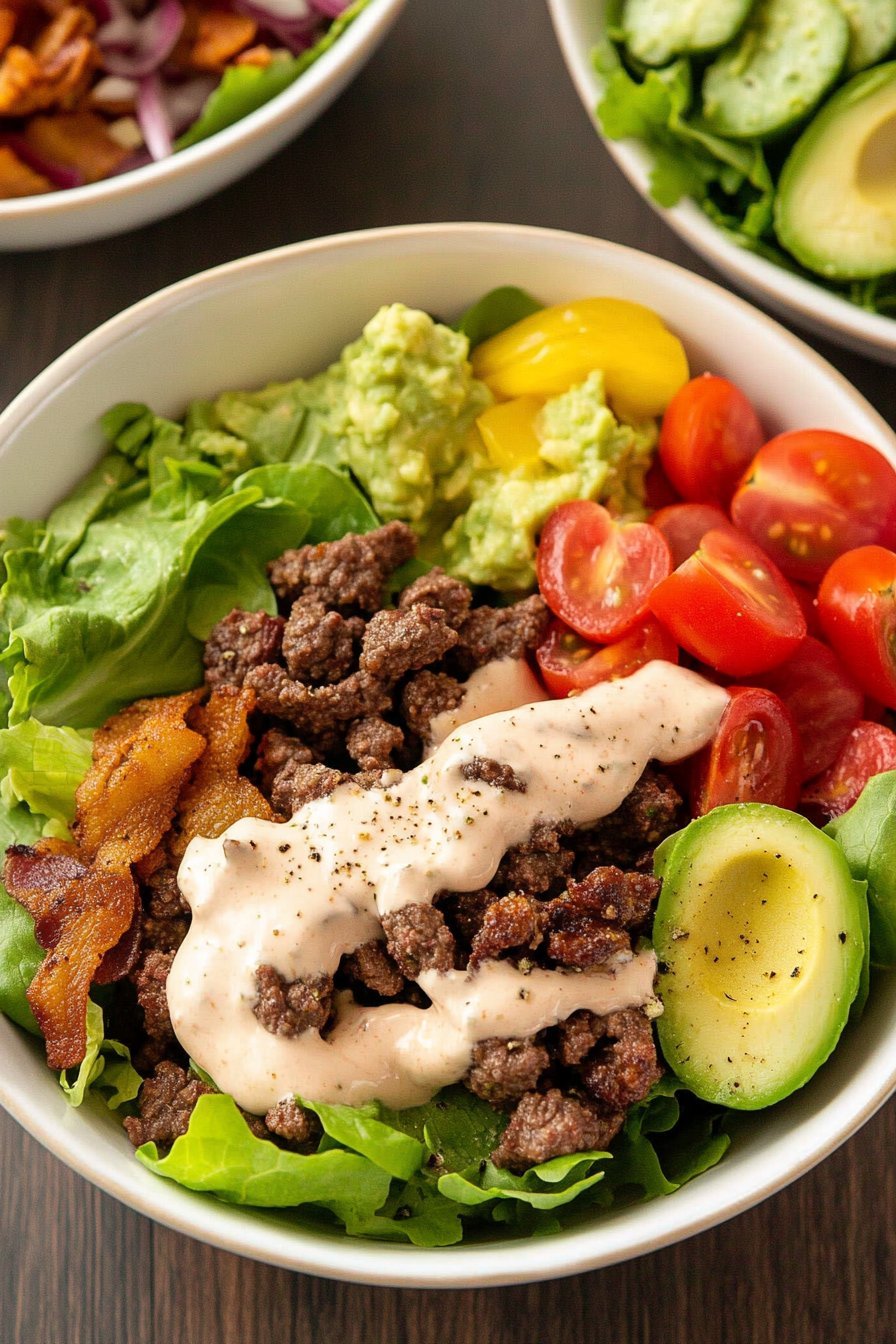 Recette de bol de burger entièrement chargé