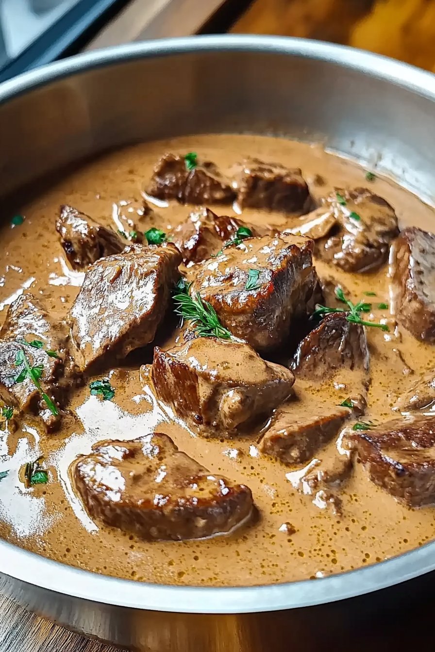 Bœuf Stroganoff à la Façon d'Alain Ducasse