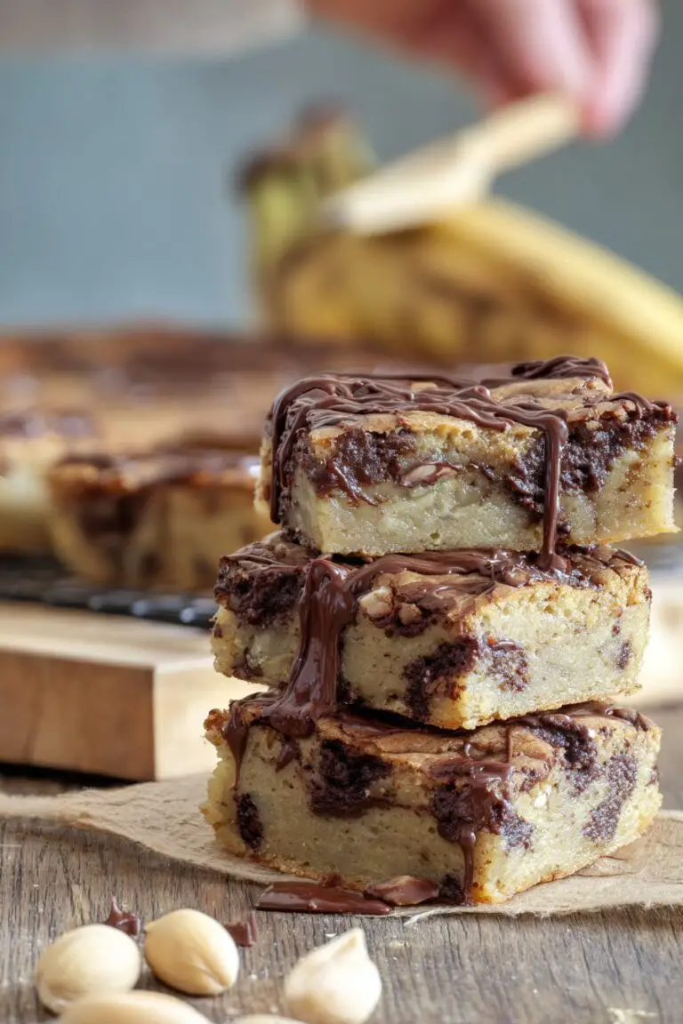 Brownie Banane et Beurre de Cacahuète Sans Sucre Ajouté