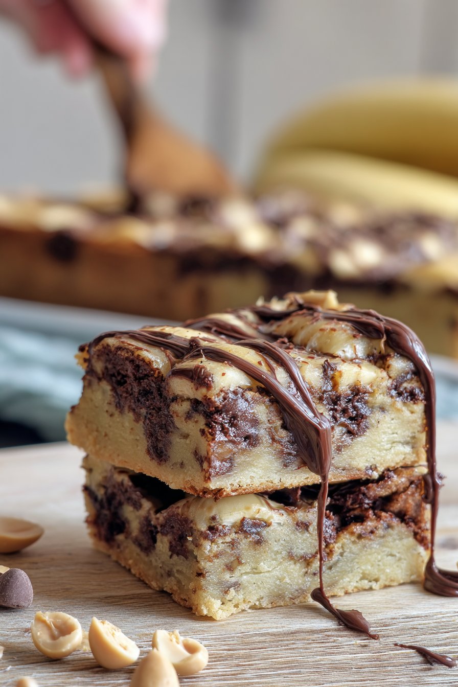 Brownie Banane et Beurre de Cacahuète Sans Sucre Ajouté