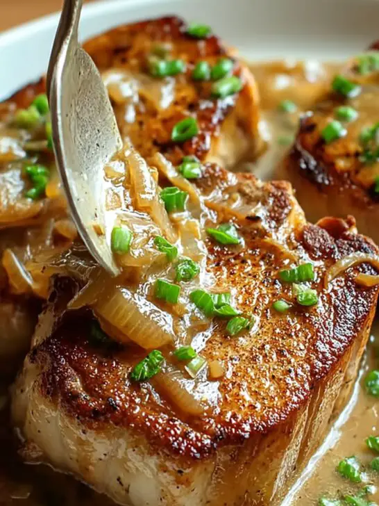 cotes porc oignons