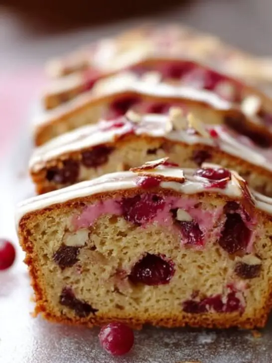 gateau amande canneberges