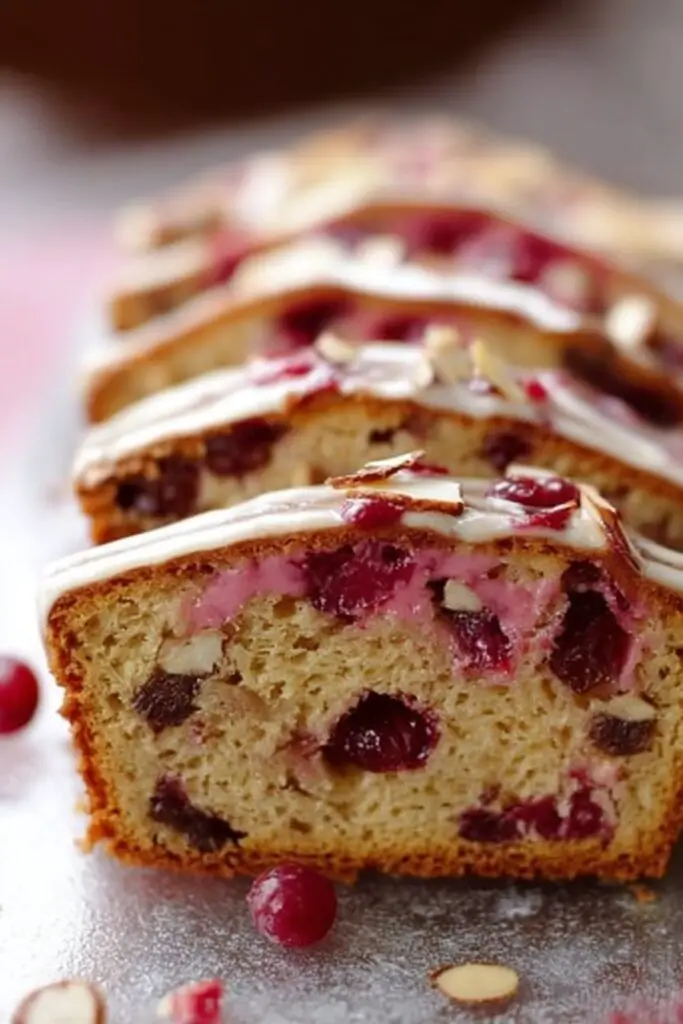 gateau amande canneberges