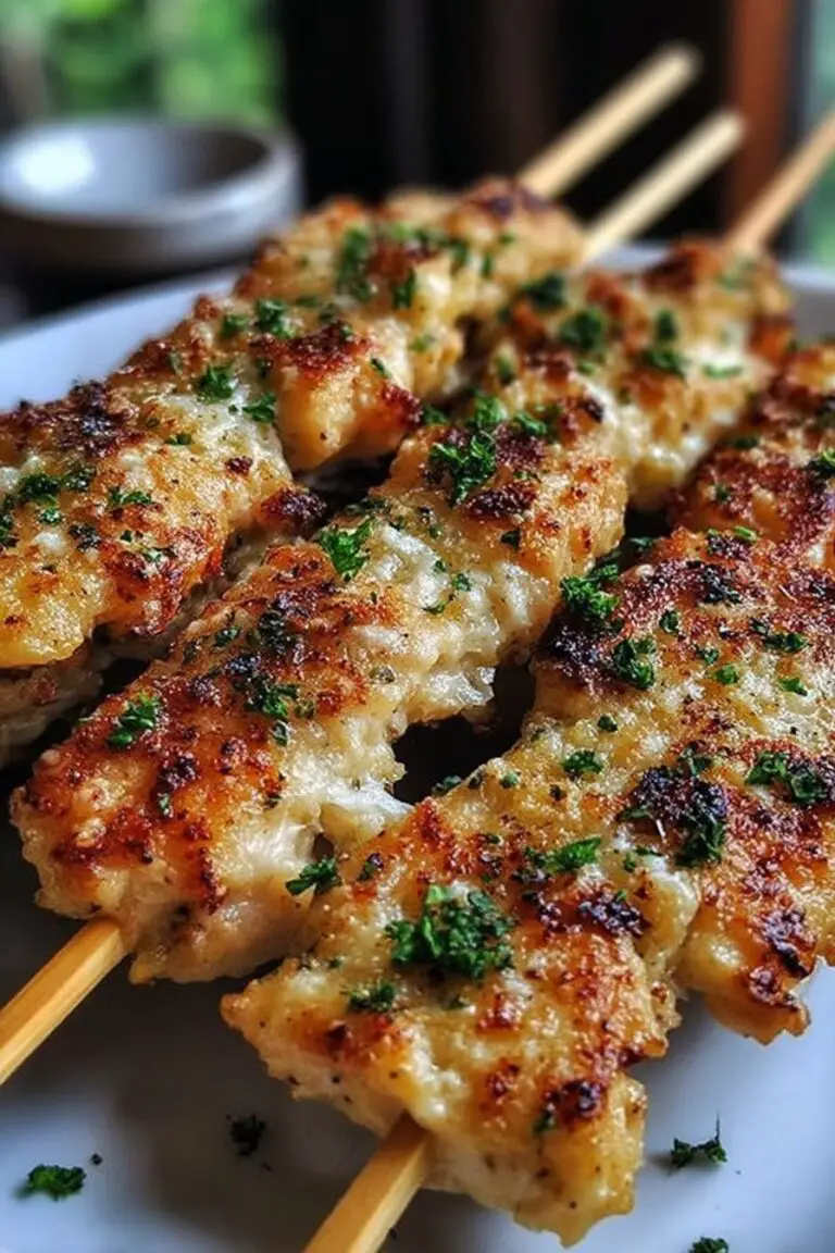 brochettes de poulet à l’ail et au parmesan pour friteuse à air