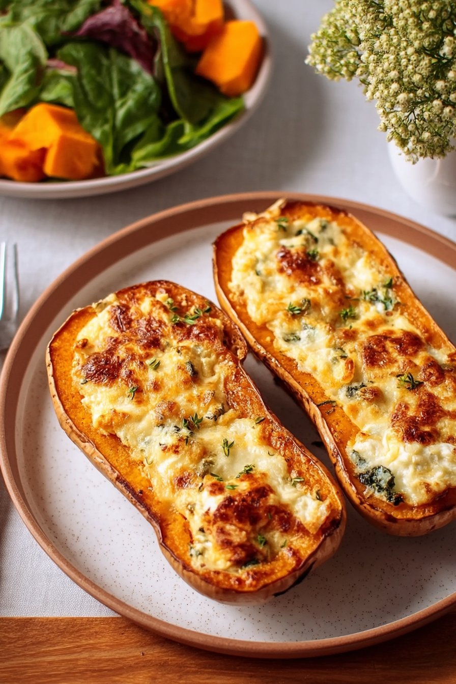 Butternut farcie façon tartiflette