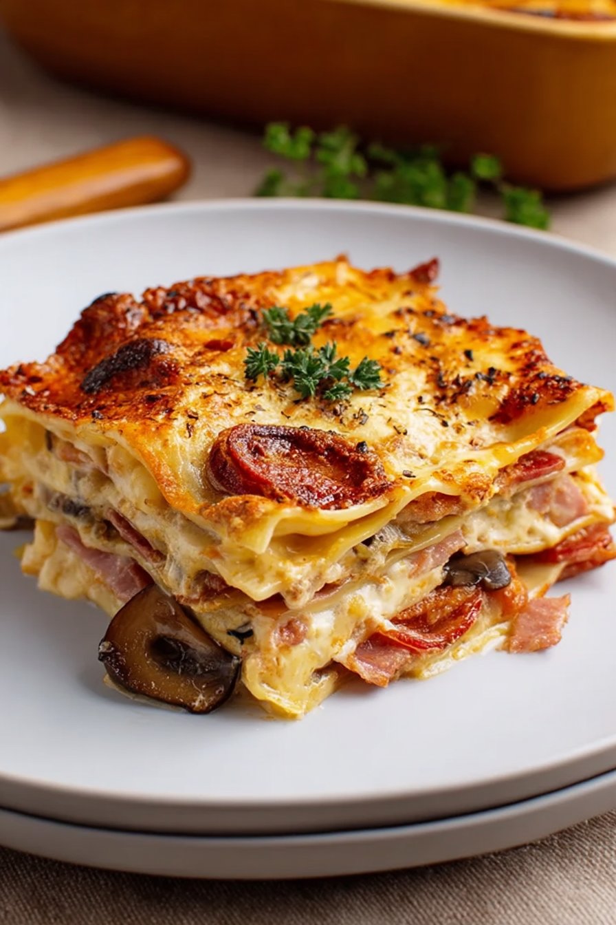 Lasagnes à la carbonara