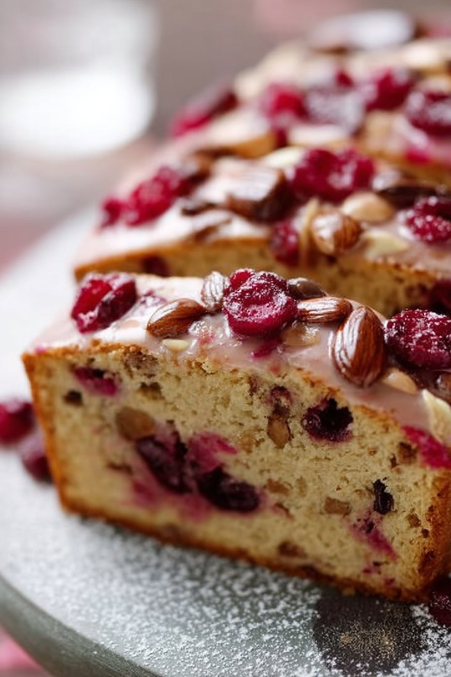 gateau amande canneberges