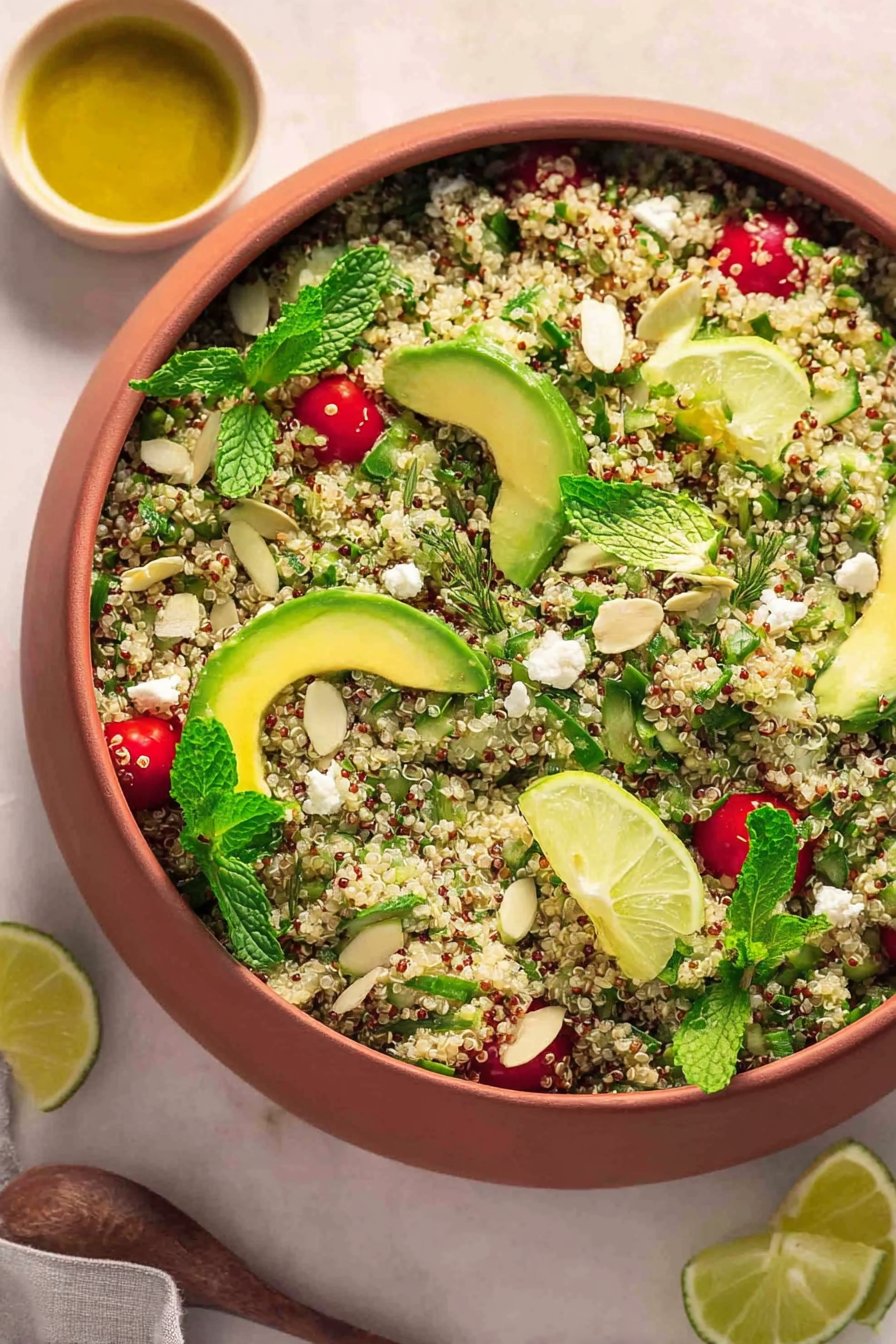 Salade de quinoa à la menthe et citron vert