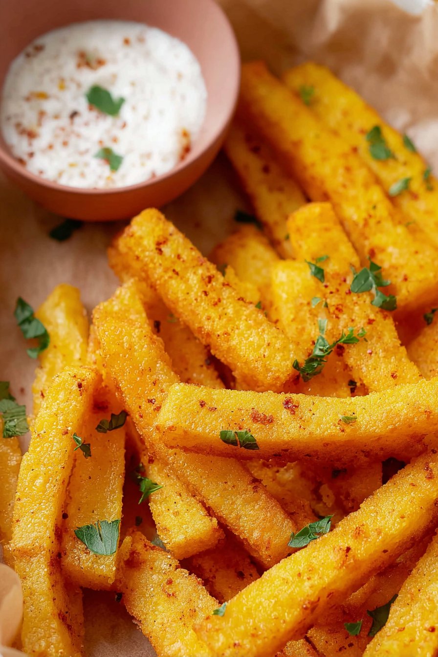 Frites de polenta au four