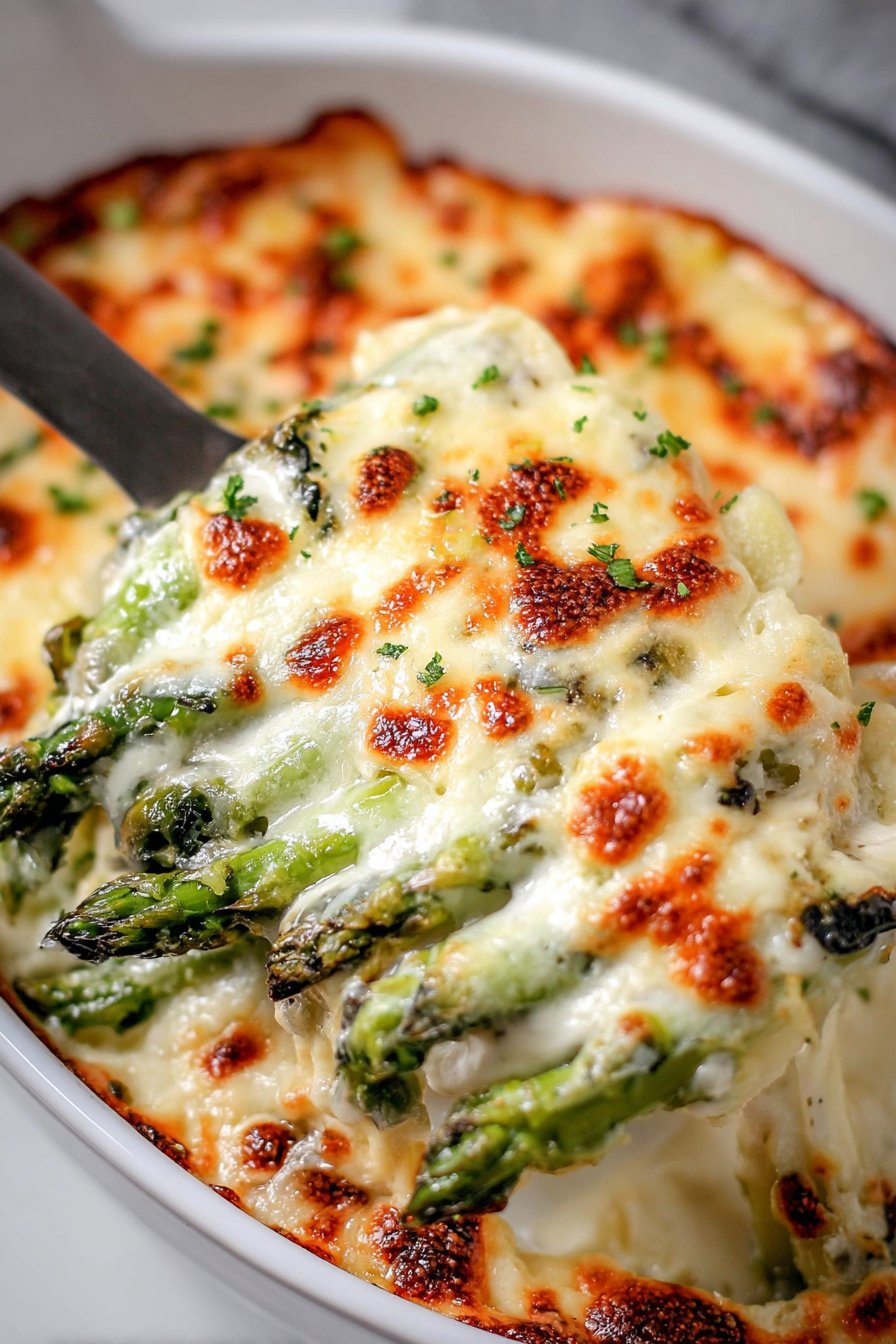 Gratin d’asperges au fromage