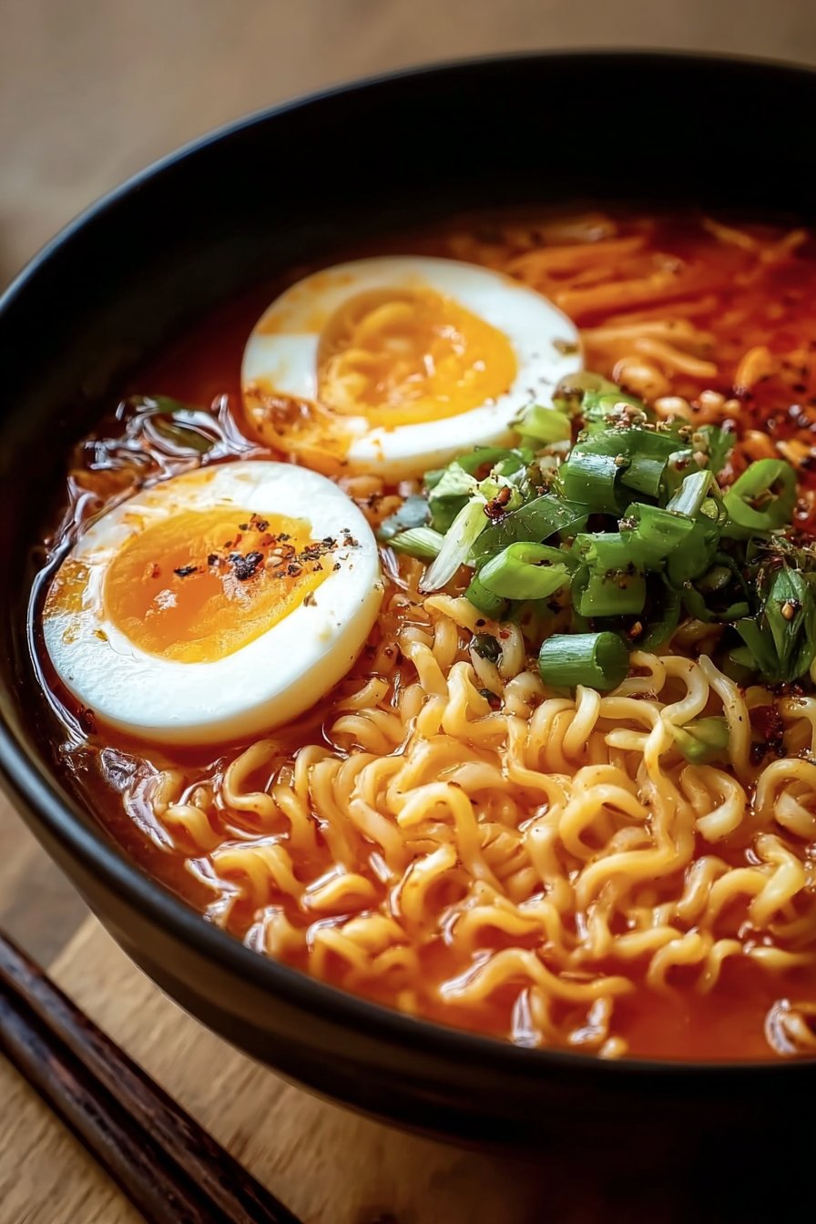 Ramen coréen crémeux et épicé