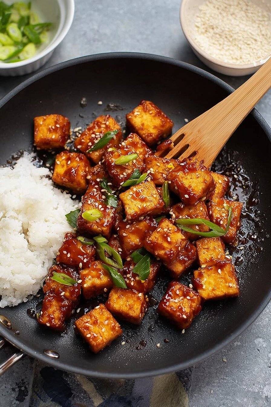 Tofu au miel et à la sriracha