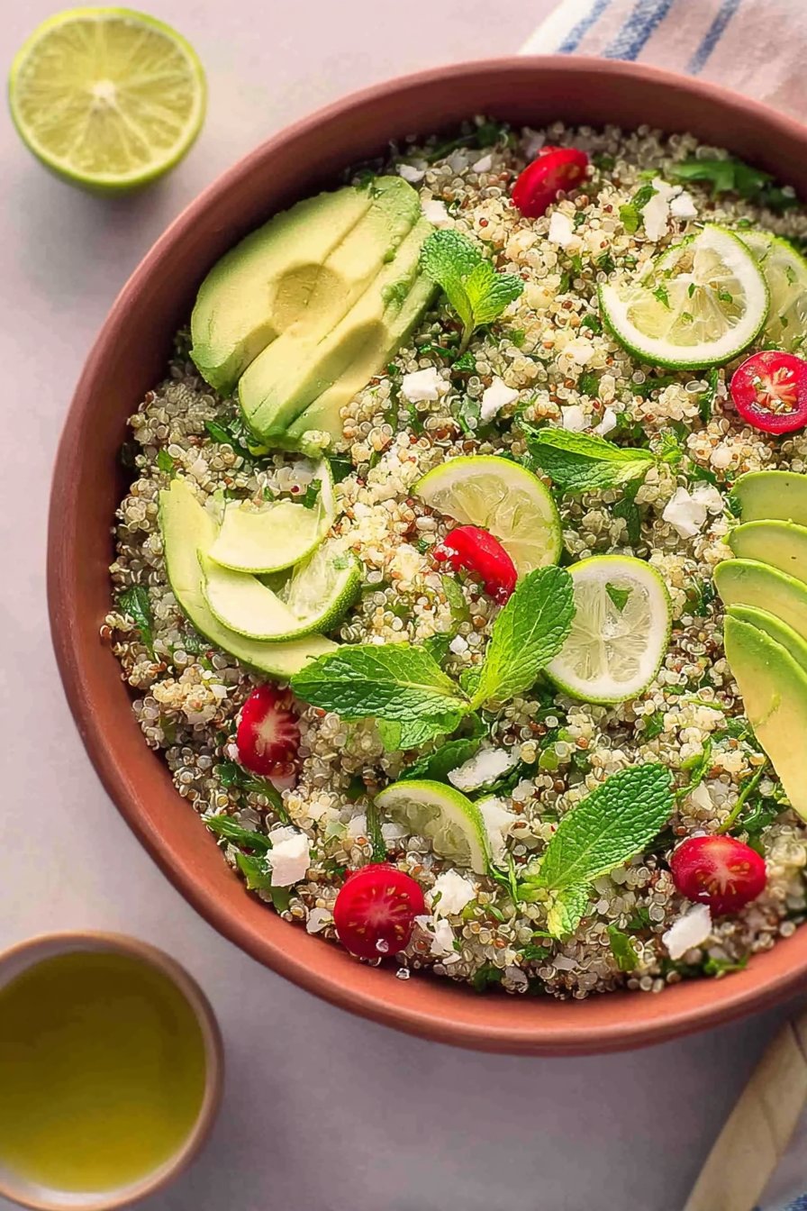 Salade de quinoa à la menthe et citron vert