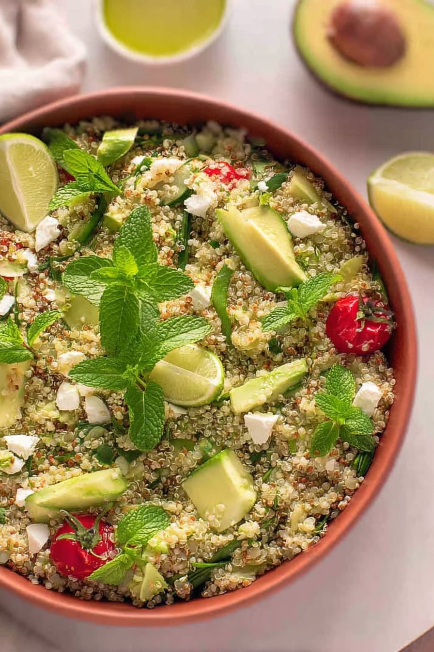Salade de quinoa à la menthe et citron vert