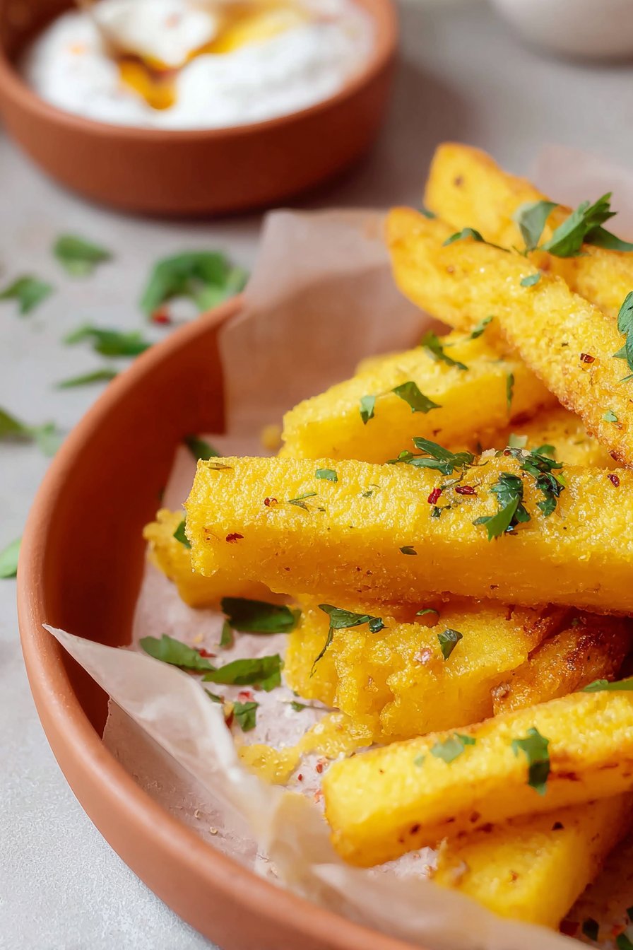 Frites de polenta au four