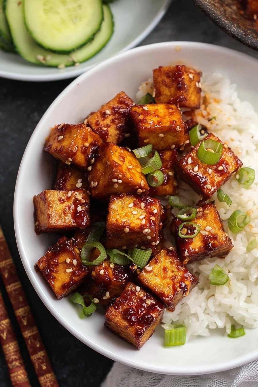 Tofu au miel et à la sriracha