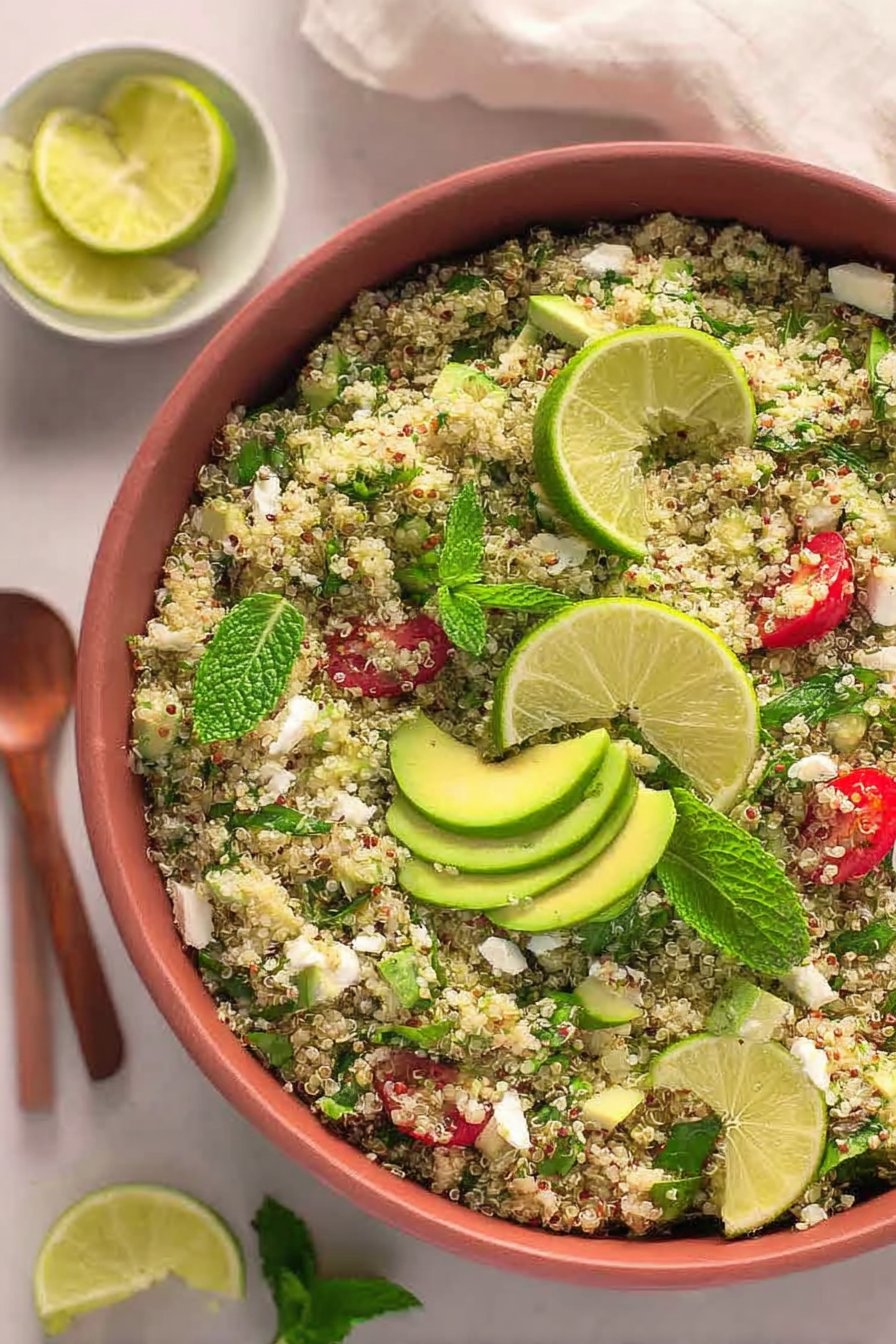 Salade de quinoa à la menthe et citron vert