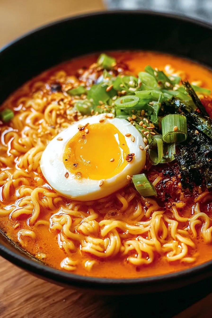 Ramen coréen crémeux et épicé