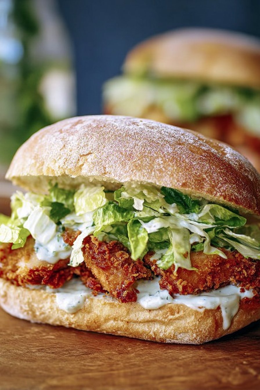 Sandwich César au poulet croustillant