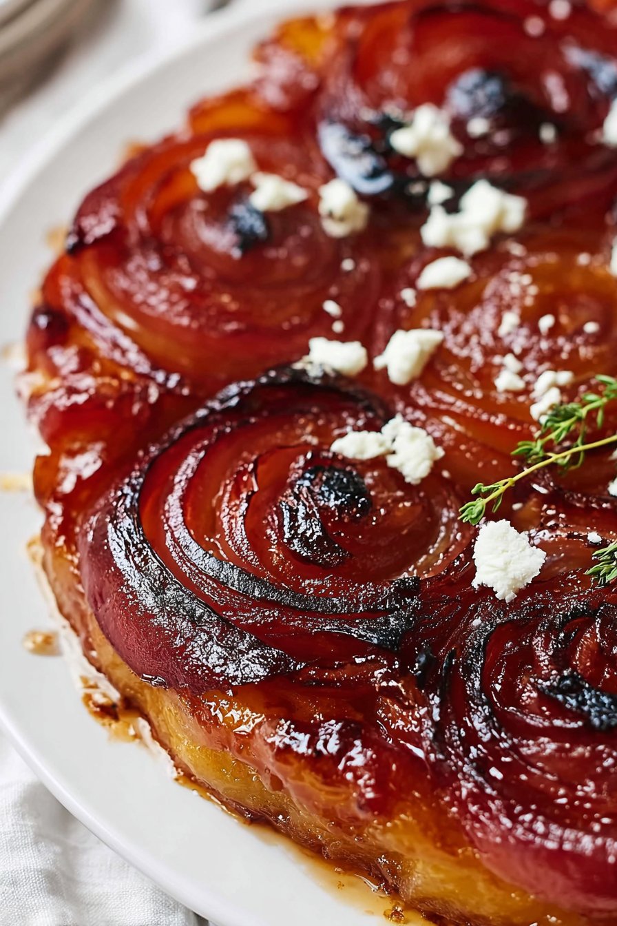 Tarte Tatin aux oignons caramélisés