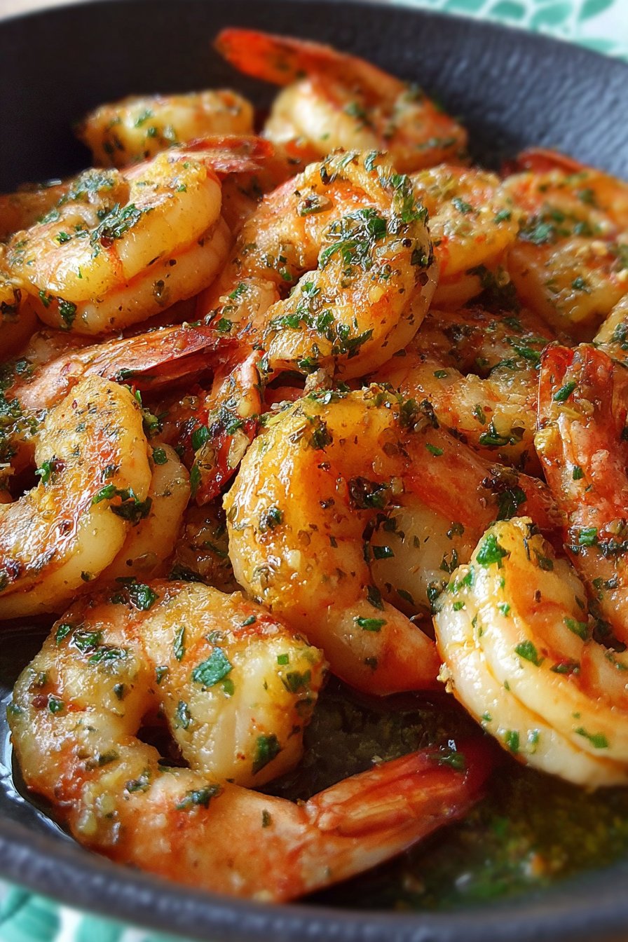Crevettes beurre ail