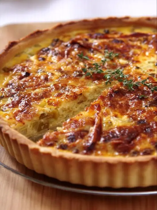 quiche aux poireaux​