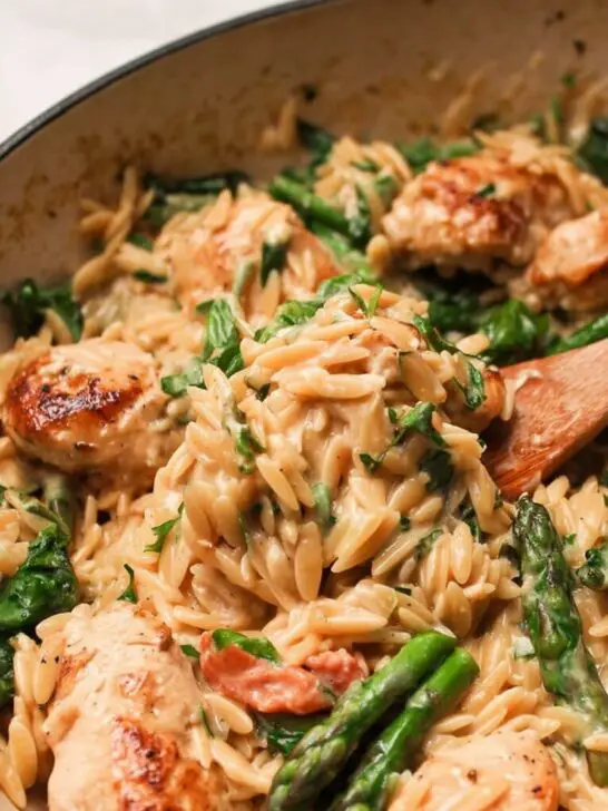 Orzo au poulet tout-en-un