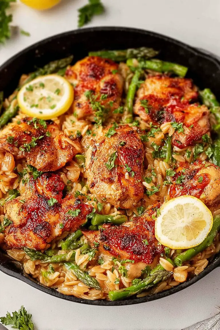 Orzo crémeux au poulet et citron