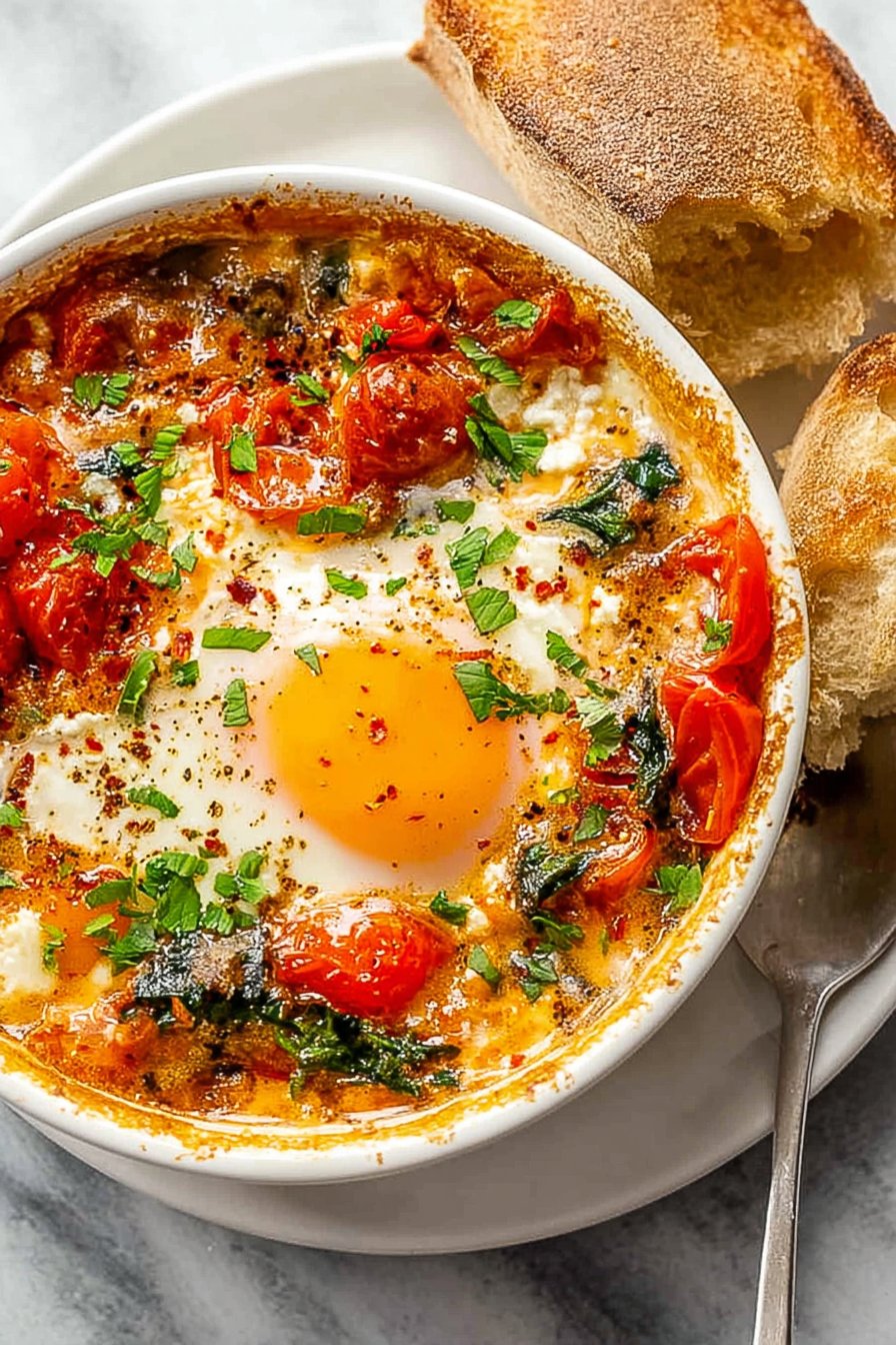 Œufs cocotte à la feta