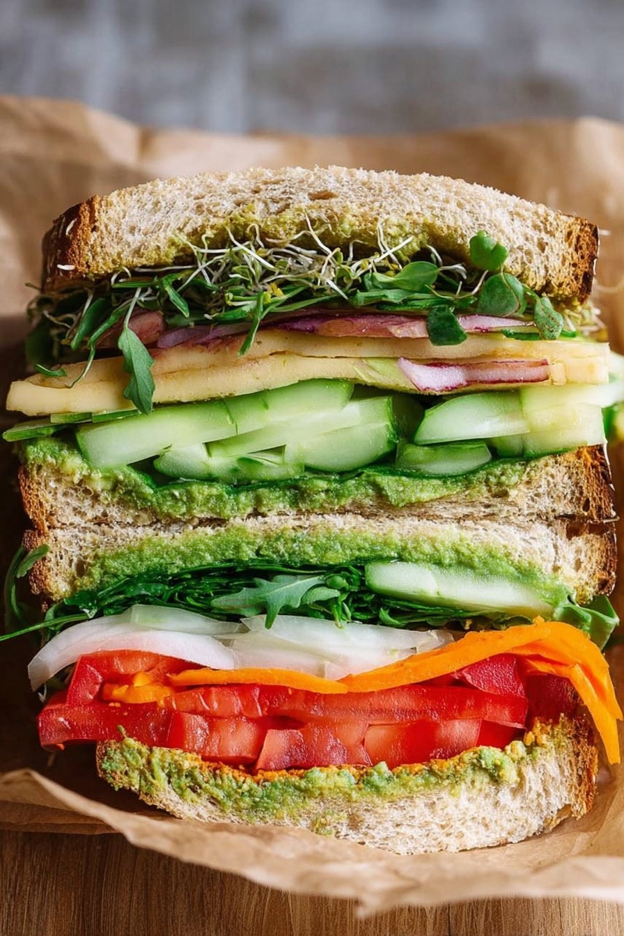 Sandwich végétarien gourmand