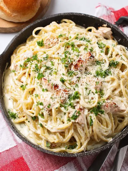 Alfredo au poulet rôti