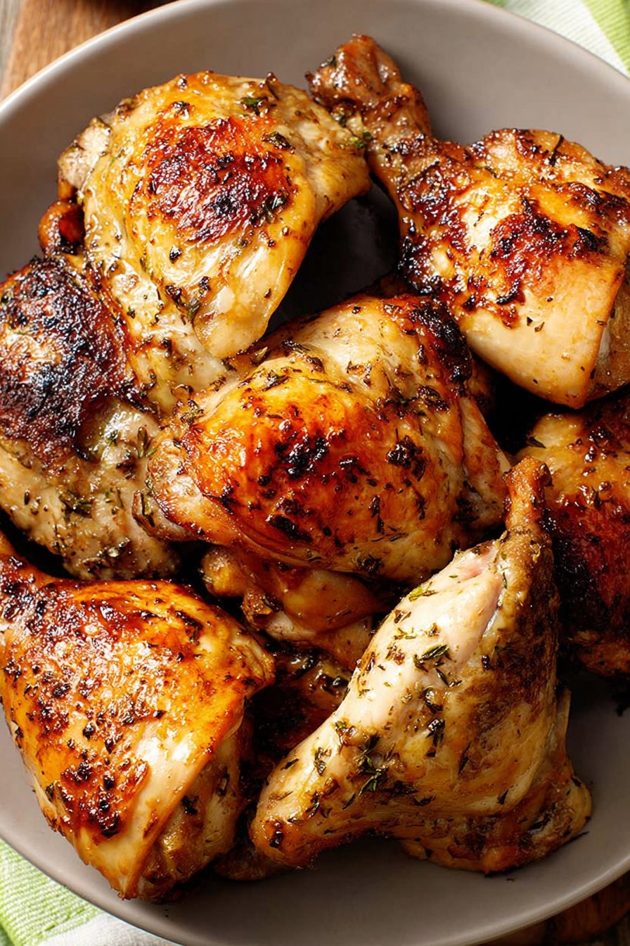 Morceaux de poulet juteux au four