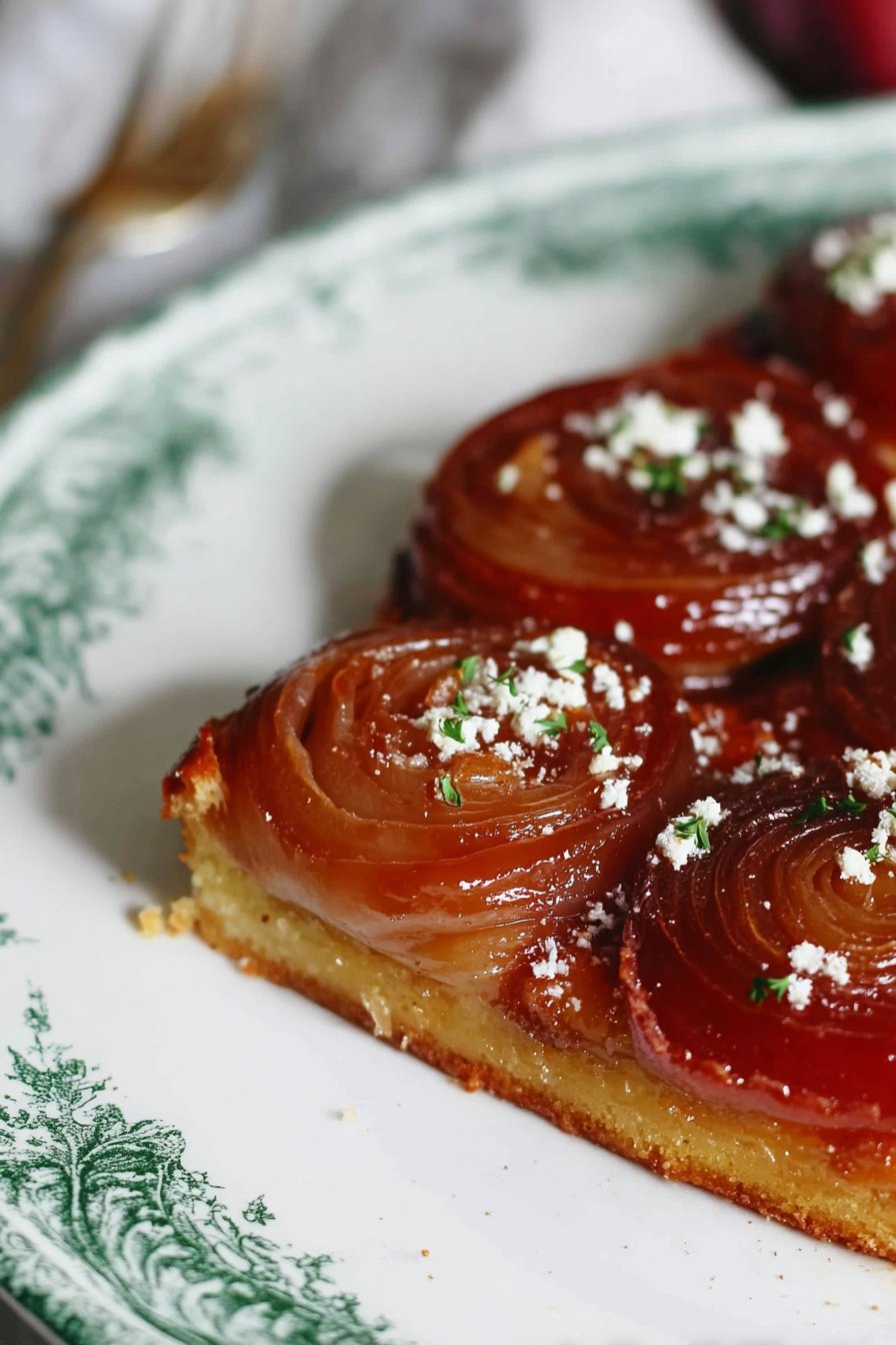 Tarte Tatin aux oignons caramélisés