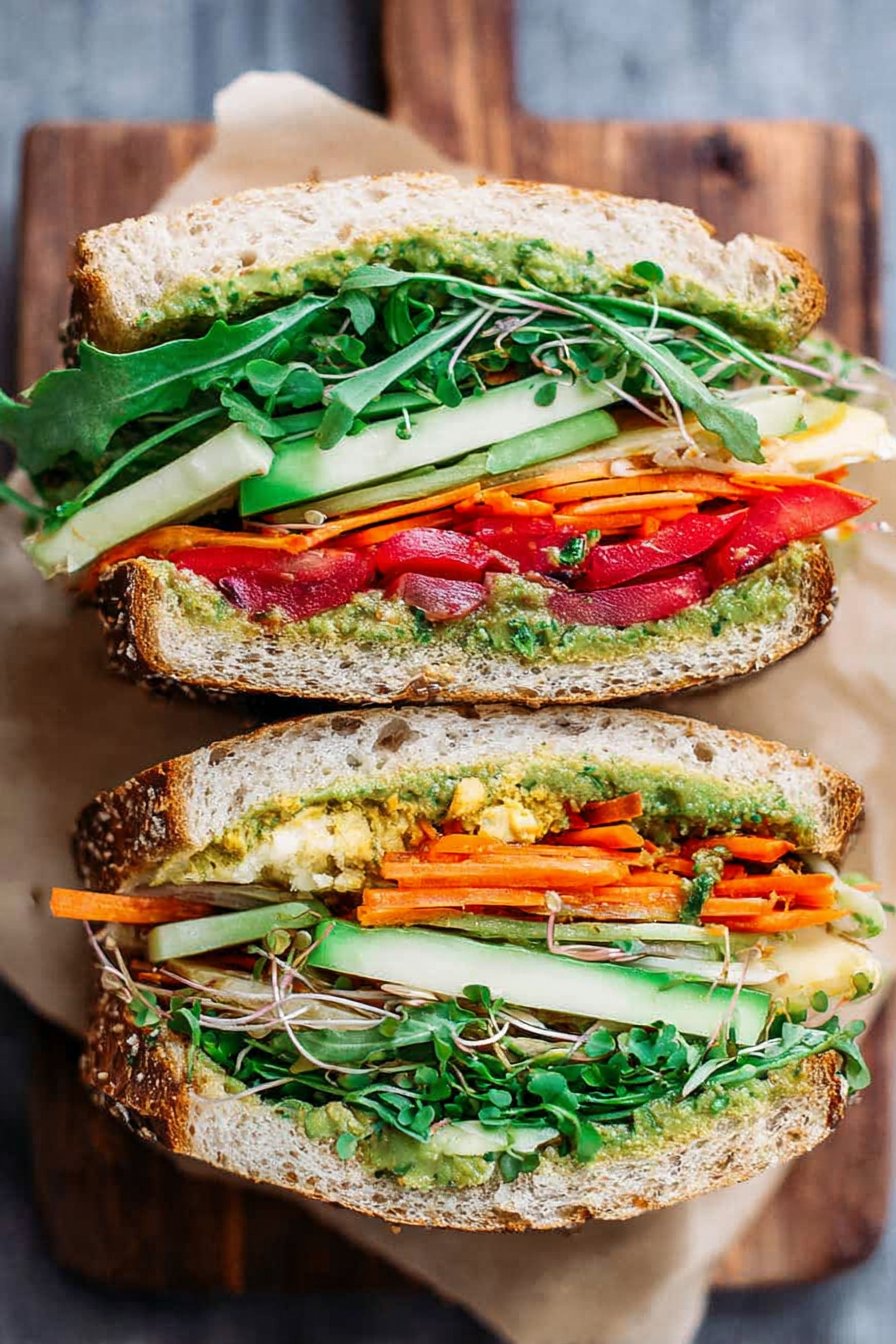 Sandwich végétarien gourmand