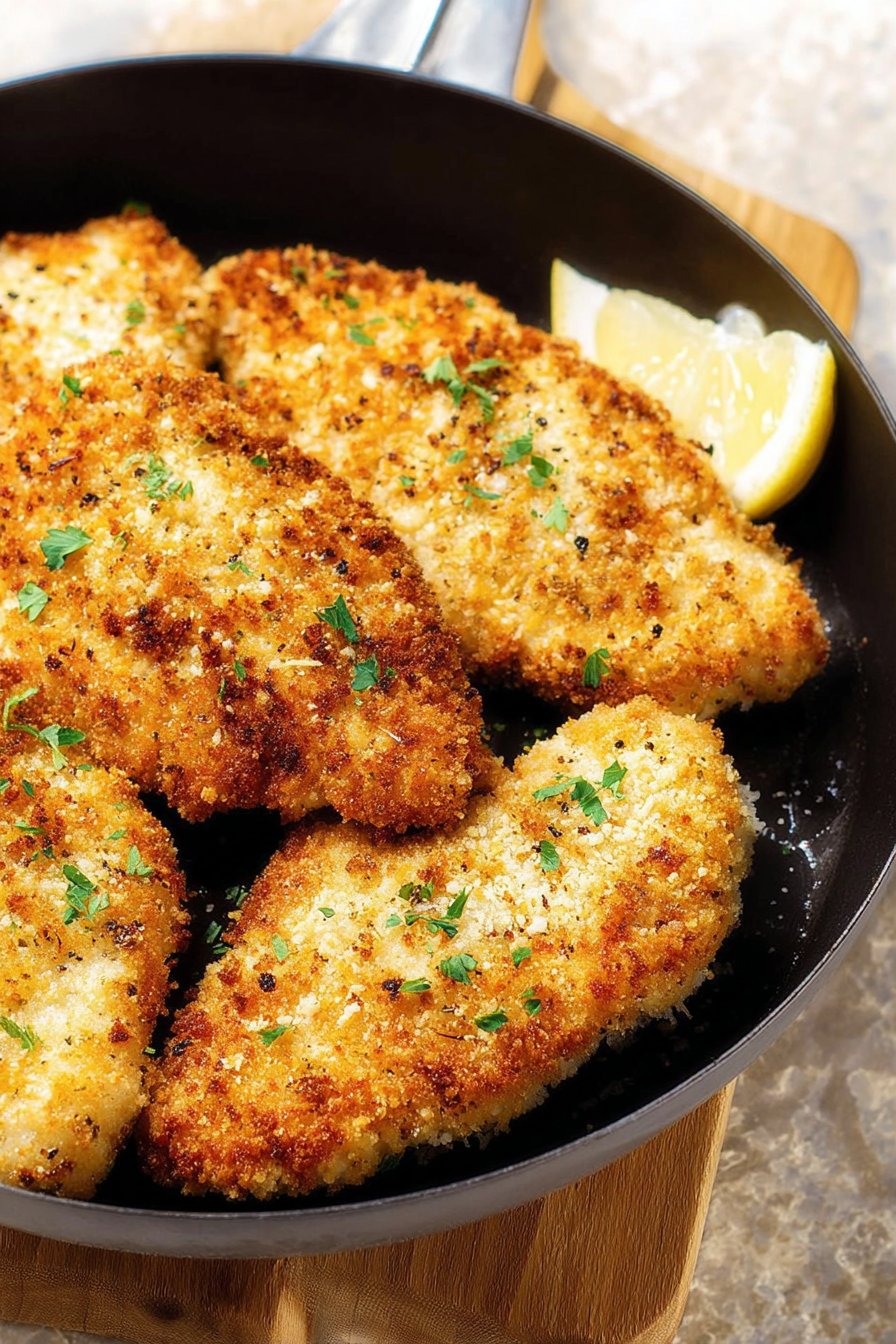 Poulet croustillant au parmesan