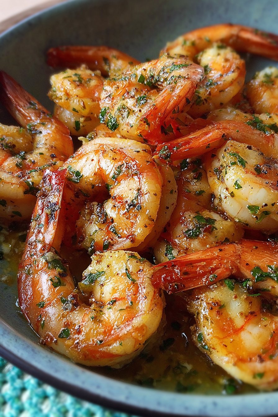 crevettes beurre ail