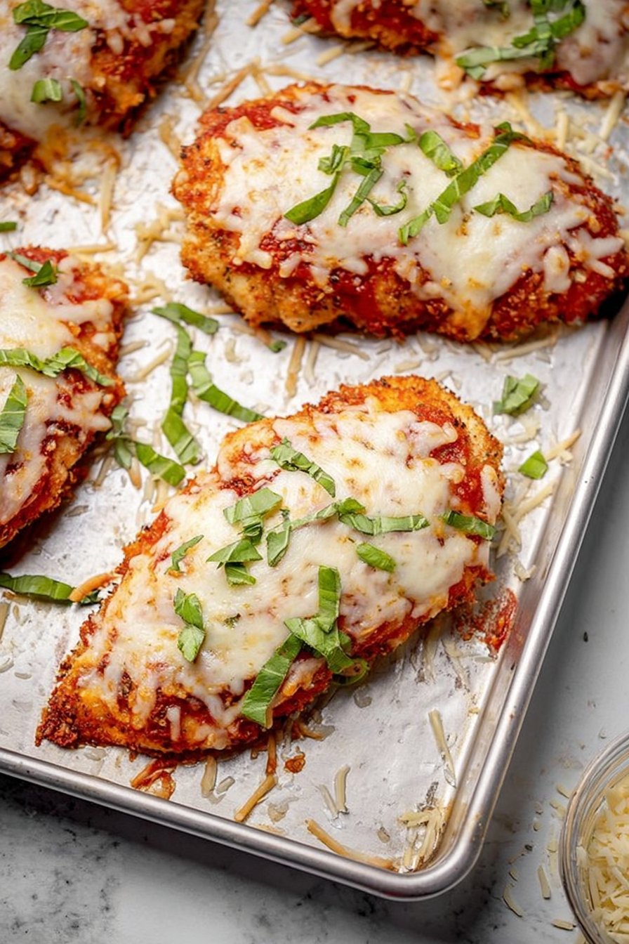 Poulet parmesan sain au four