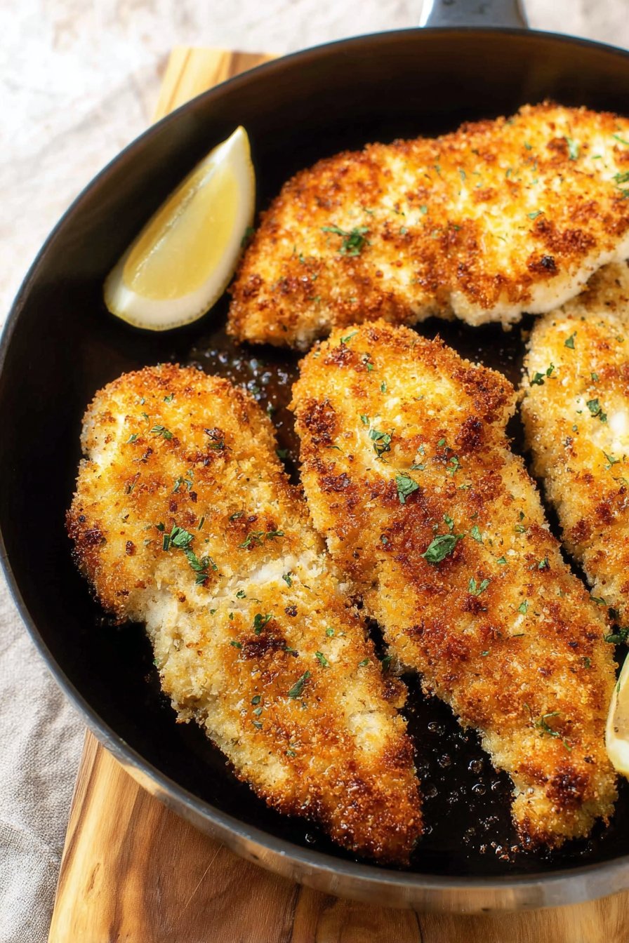 Poulet croustillant au parmesan