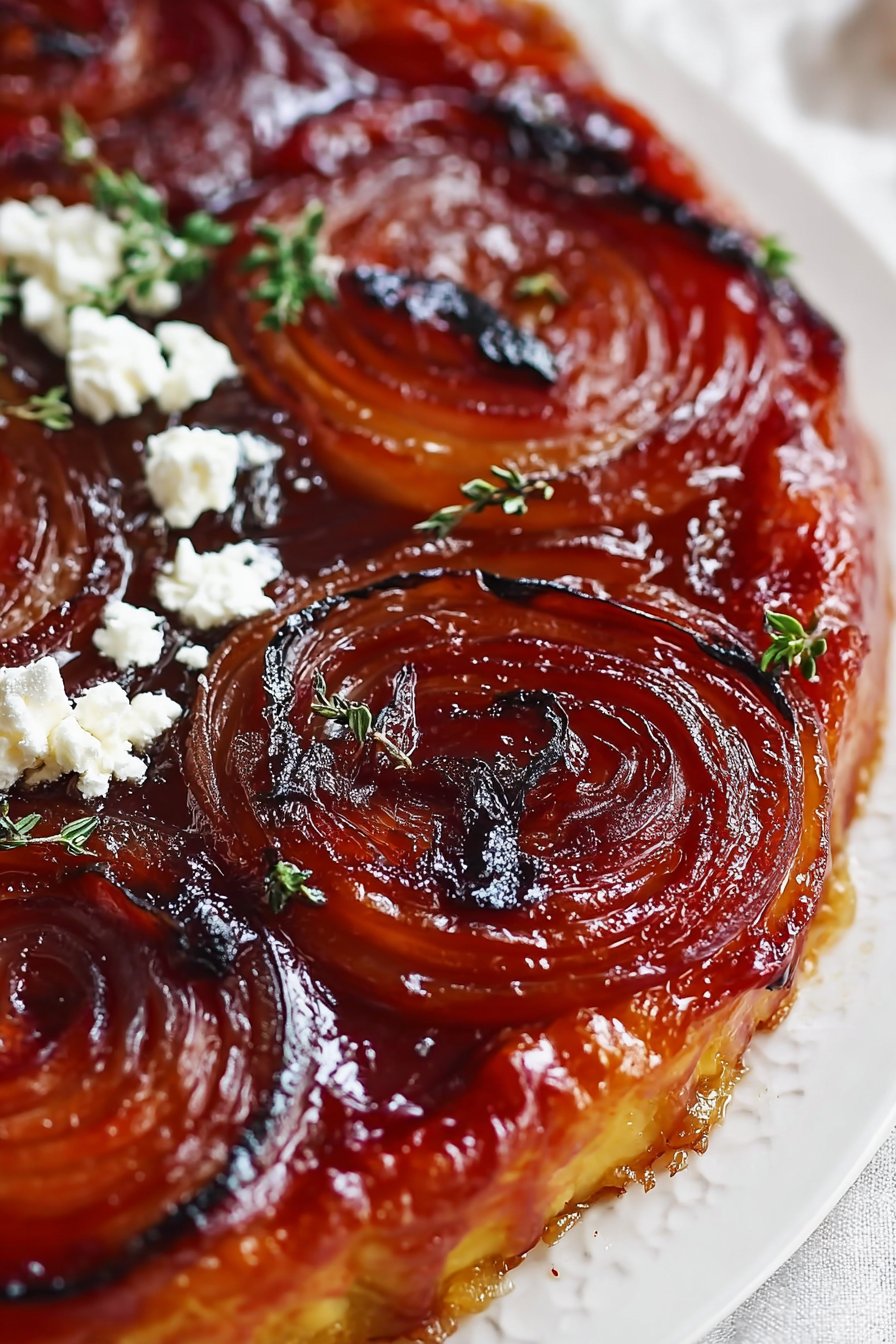Tarte Tatin aux oignons caramélisés