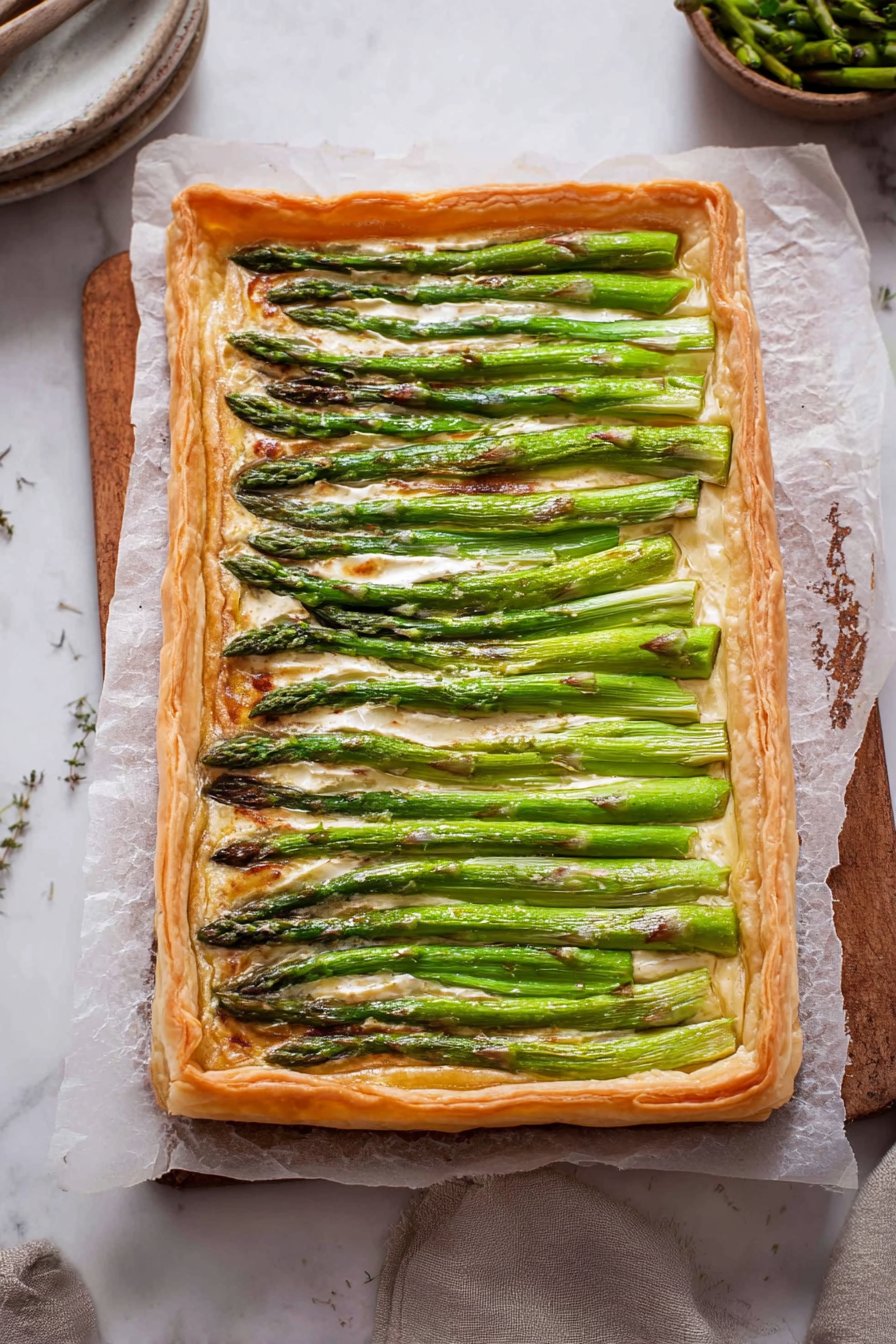 Tarte aux asperges et chèvre
