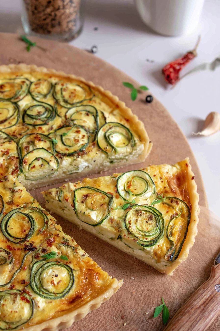 Quiche aux courgettes et feta